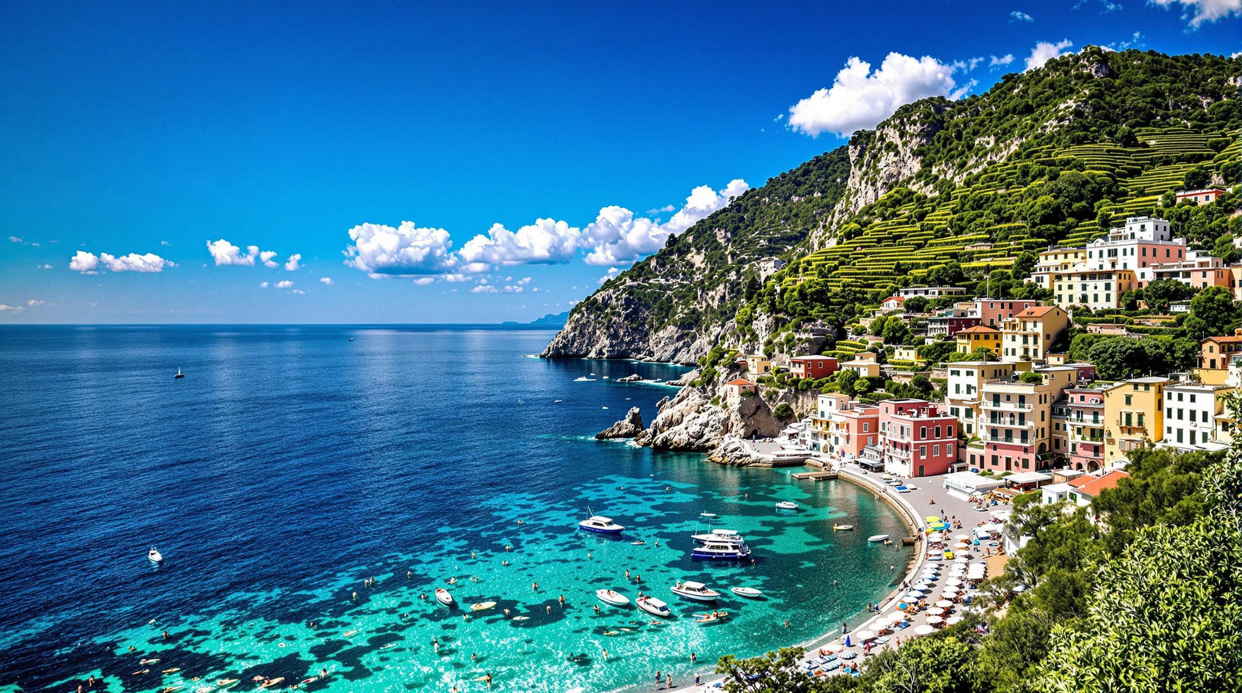 Crique et mer turquoise